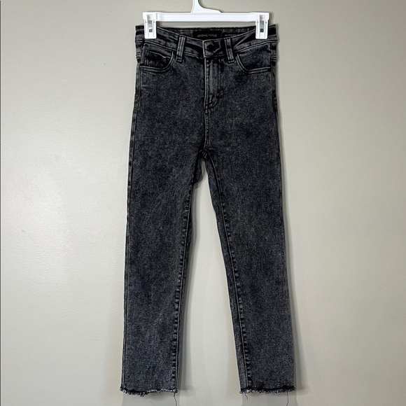 Kendall + Kylie The Icon High Rise Straight Black Denim Jeans 1/25 gray/black - Picture 1 of 7